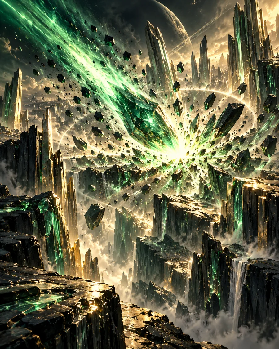 Emerald Comet original cosmic game artwork