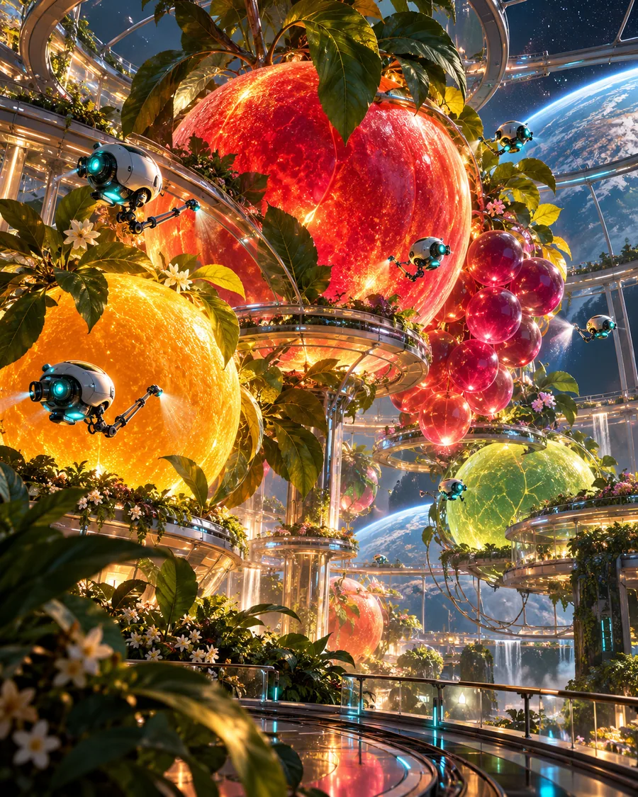 Orbital Orchard original cosmic game artwork