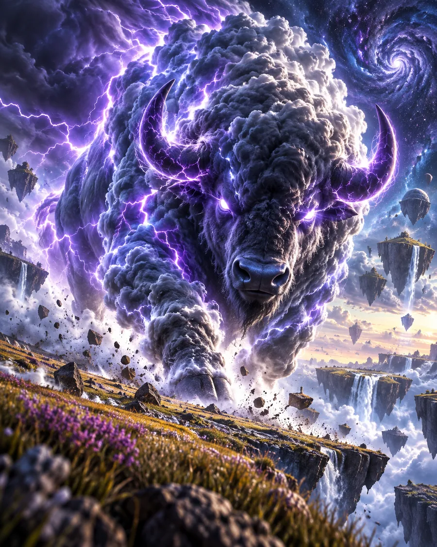 Storm Bison original cosmic game artwork